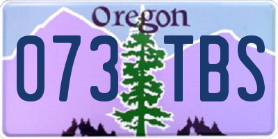 OR license plate 073TBS