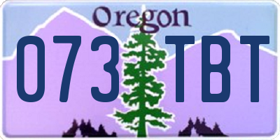OR license plate 073TBT