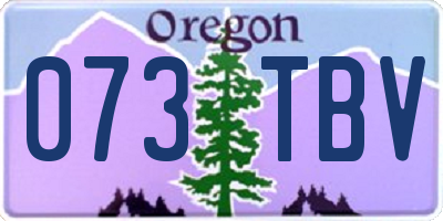 OR license plate 073TBV
