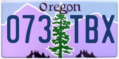OR license plate 073TBX