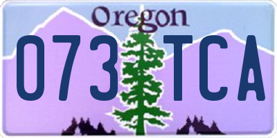 OR license plate 073TCA