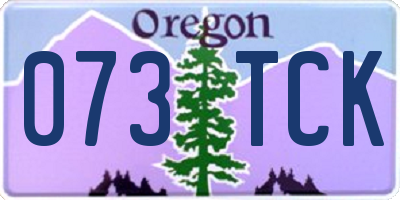 OR license plate 073TCK
