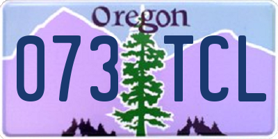 OR license plate 073TCL