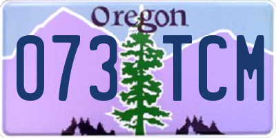 OR license plate 073TCM