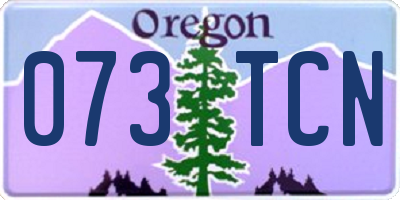 OR license plate 073TCN