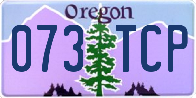 OR license plate 073TCP