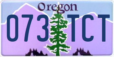 OR license plate 073TCT
