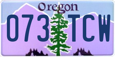 OR license plate 073TCW