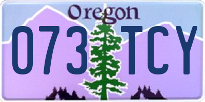 OR license plate 073TCY
