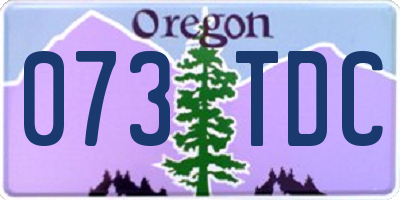 OR license plate 073TDC