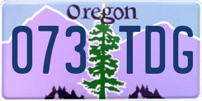 OR license plate 073TDG
