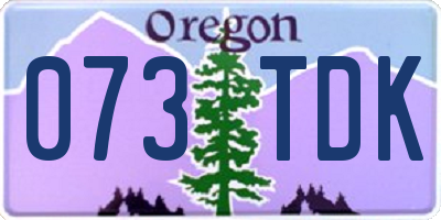 OR license plate 073TDK