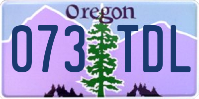 OR license plate 073TDL