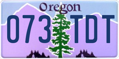 OR license plate 073TDT