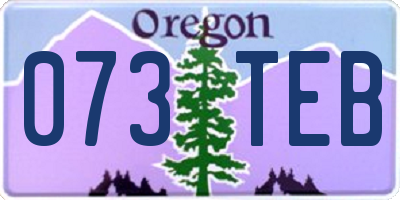 OR license plate 073TEB