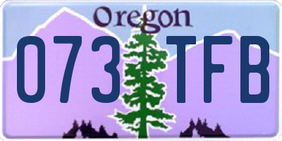 OR license plate 073TFB
