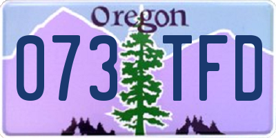 OR license plate 073TFD