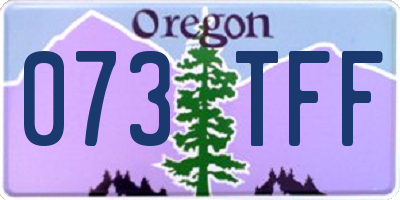 OR license plate 073TFF
