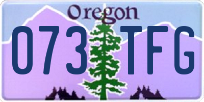 OR license plate 073TFG