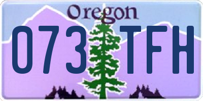 OR license plate 073TFH