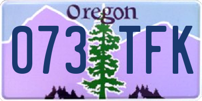OR license plate 073TFK