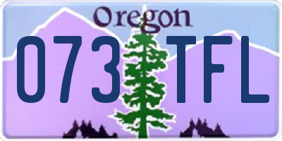 OR license plate 073TFL