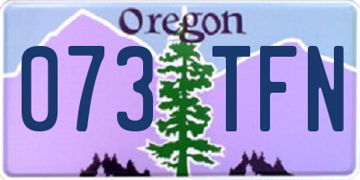 OR license plate 073TFN