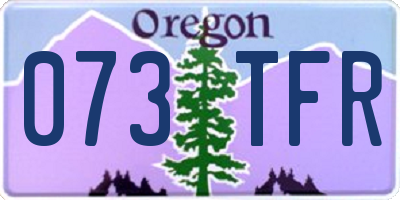 OR license plate 073TFR