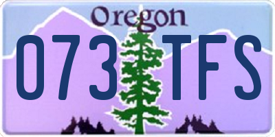 OR license plate 073TFS