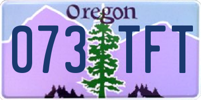 OR license plate 073TFT