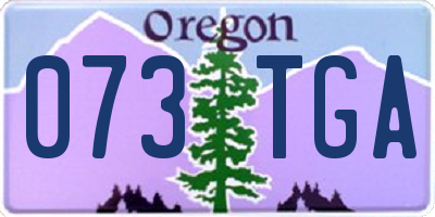 OR license plate 073TGA