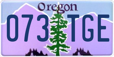 OR license plate 073TGE