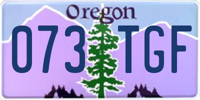 OR license plate 073TGF