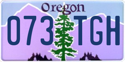 OR license plate 073TGH