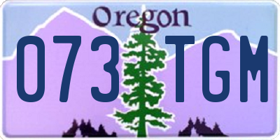 OR license plate 073TGM