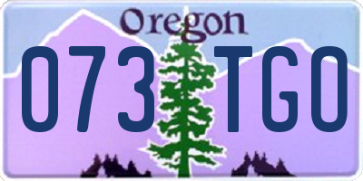 OR license plate 073TGO