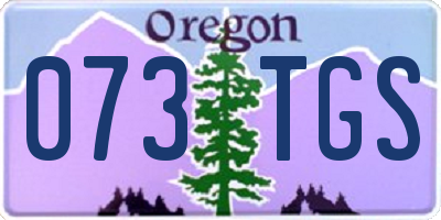 OR license plate 073TGS