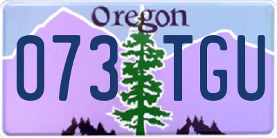 OR license plate 073TGU