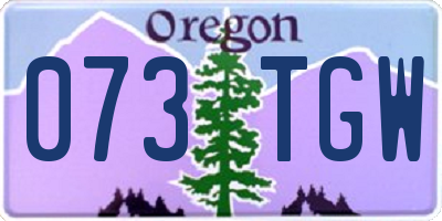 OR license plate 073TGW
