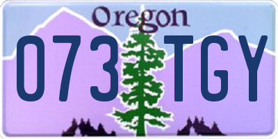 OR license plate 073TGY