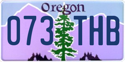 OR license plate 073THB