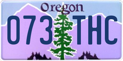 OR license plate 073THC