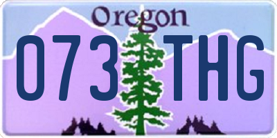 OR license plate 073THG