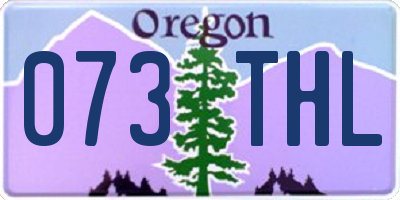 OR license plate 073THL