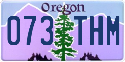 OR license plate 073THM