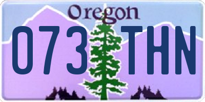 OR license plate 073THN