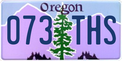 OR license plate 073THS