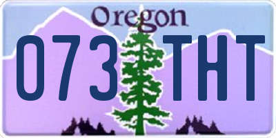 OR license plate 073THT