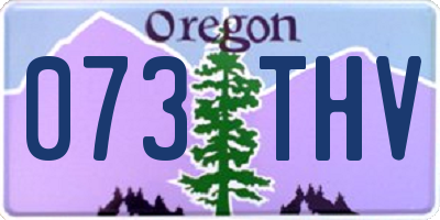 OR license plate 073THV