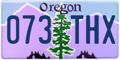 OR license plate 073THX